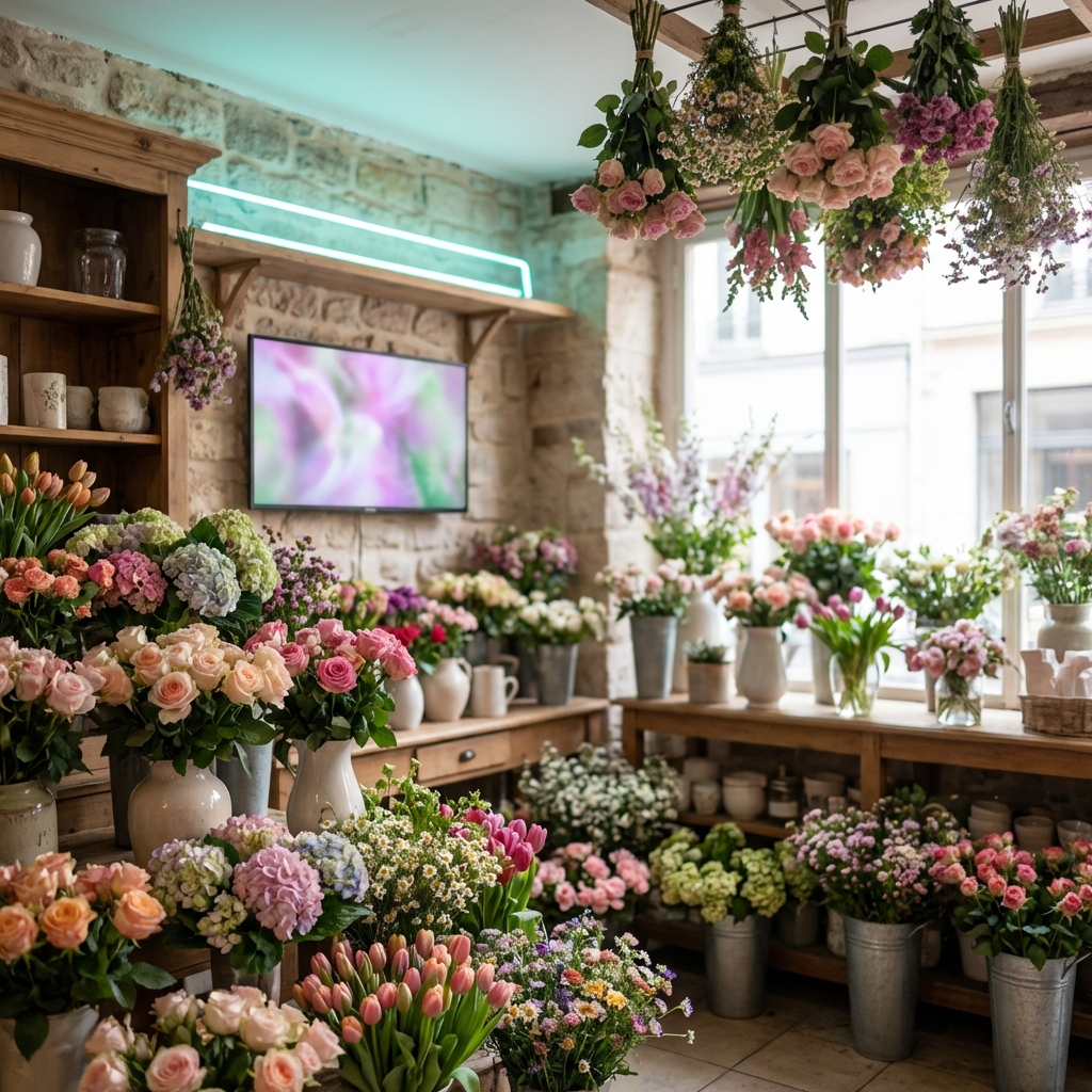 Florist with digital signage